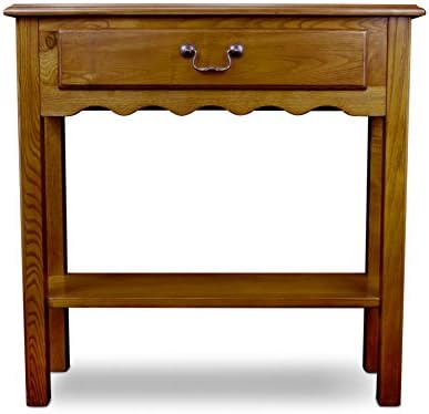 Leick Home Wave Console Table, 28", Medium Oak