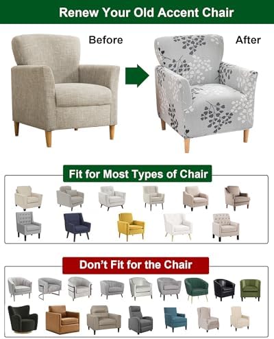 CRFATOP Accent Chair Cover, Stretch Armchair Slipcover for Living Room,25