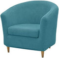 NILUOH Club Chair Slipcover 2-Piece Stretch Barrel Chair Covers Jacquard Tub Chair Slipcovers Soft Armchair Sofa Covers for Living Room