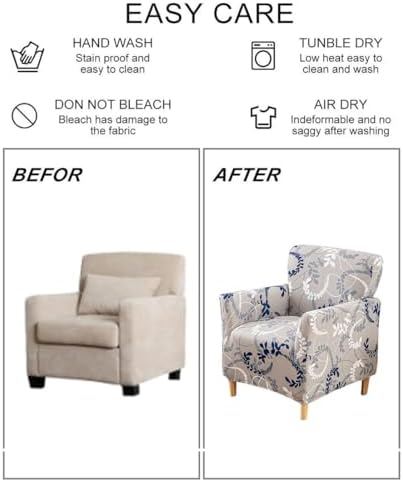 Accent Chair Covers with Arms Stretch Mid Century Modern Accent Chair Slipcovers 1-Piece Printed Banquet Arm Chair Cover Couch Sofa Covers Protector for Living Room Office Hotel #10