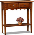 Leick Home Wave Console Table, 30", Medium Oak