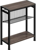 Narrow Side Table, 3-Tier End Table, Small Nightstand