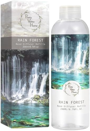 Reed Diffuser Refill, Rain Forest 6.7 oz. Scented Oil for Reed Diffuser Home Fragrance for Bathroom, Bedroom, Office Decor