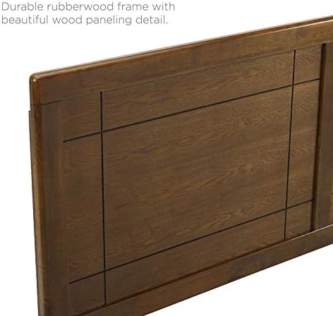 Modway MOD-6220-WAL Archie Twin Wood Headboard, Walnut