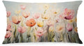 Spring Tulip Floral Lumbar Pillow Cover 12x20 Double-Sided, Cottagecore Room Home Decor, Farmhouse Easter Abstract Pink Flower Decorative Throw Pillow Cover for Living Room Home Bedroom