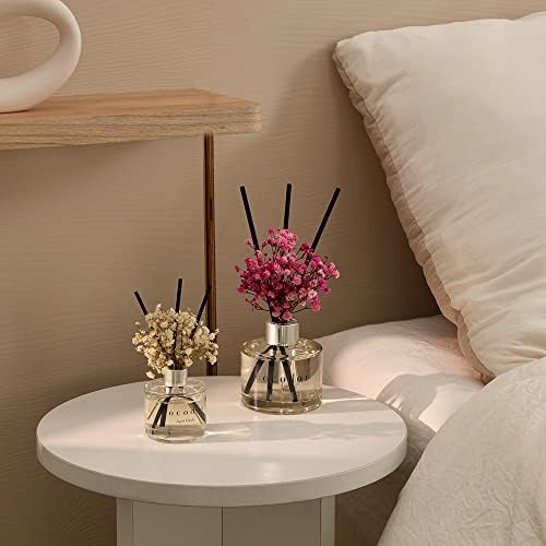 COCODOR Preserved Real Flower Reed Diffuser/April Breeze / 6.7oz(200ml) / 2 Pack/Reed Diffuser Set, Oil Diffuser & Reed Diffuser Sticks, Home Decor & Office Decor, Fragrance and Gifts