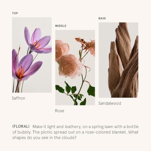 LA JOLIE MUSE Santal Rosé Reed Diffuser, Scented Room Diffuser Set for Home