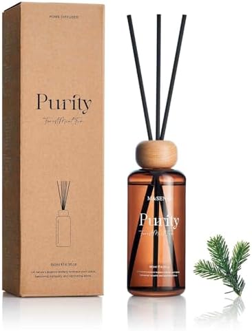 M&SENSE Reed Diffuser Set, Forest Mint Fir, 6.3 oz Natural Essential Oil