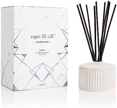 Capri Blue Muse Reed Oil Diffuser - Comes with Diffuser Sticks, Oil, and Glass Bottle - Aromatherapy Diffuser - 7.8 Fl Oz - Volcano