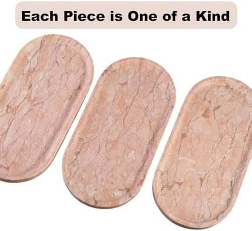 Koville Norway Natural Marble Tray, 12"x6" Vanity Decorative Tray for Countertop, Catchall Tray for Perfume, Candles, Jewelry Dish