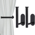 Groleca Adhesive Curtain Holdbacks Curtain Tie Backs,2 Pack, Black