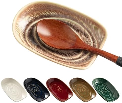 Ceramic Spoon Rest for Stove Top, Spoon Holder for Kitchen Counter