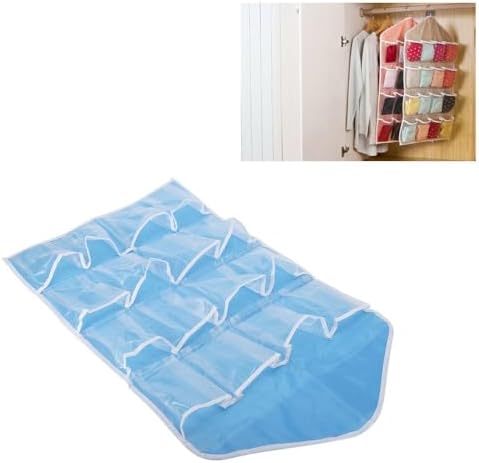Hanging Storage Organizer 16 Pockets - Over The Door Wall Organizer for Bedroom, Living Room, Waterproof Polyester Fabric(Blue)