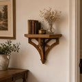 Wall Mounted Decorative Shelf, Vintage Farmhouse Floating Shelf-Burnt Color