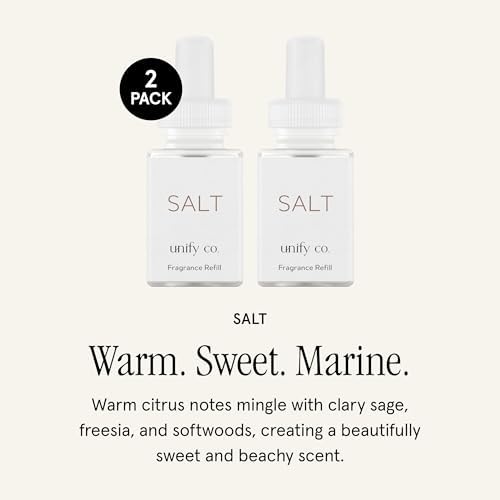 Pura x Unify Co. Home Diffuser Refill, 2 Pack, Salt