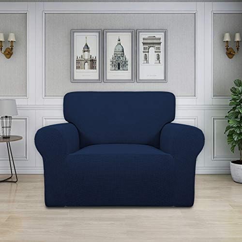 Easy-Going Stretch Oversized Chair Slipcover with Arm Washable Navy