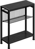 Narrow Side Table, 3-Tier End Table, Small Nightstand