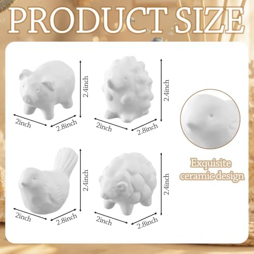 Thenshop 4 Pcs Ceramic Stone Diffuser Aromatherapy Stone for Essential Oil