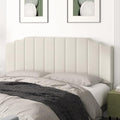 Befurtori King Size Headboard Only, Velvet Wall Mount Headboard, Cream