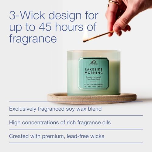 Bath & Body Works 3-Wick Candle, Lakeside Morning, Soy Wax Blend