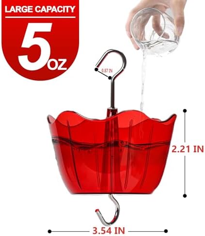 Ant Moat for Hummingbird Feeders 4 Pack,5 oz High Capacity，Suitable for Outdoor Patio Hanging Feeder, Garden Decoration, Sturdy and Leak-Proof(Bottle not Included