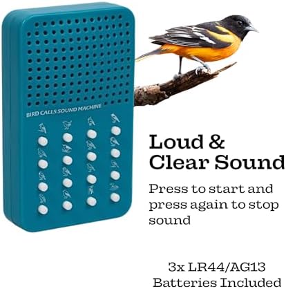 Bird Caller Noisemaker with 16 Bird Calls, Whistles, Electronic Sound Maker - Bird Watching Themed Sound Effects Board For Boyfriends, Husband, Audobon Watchers Song Gift
