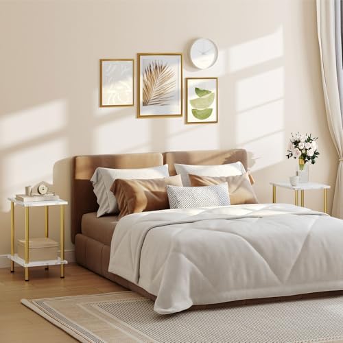 HOOBRO End Table, Small Side Table, Nightstand for Small Spaces