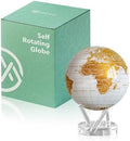 MOVA Self Rotating Globe, Pearl White and Gold Prestige (8.5")