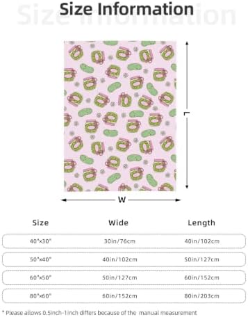 Pickles Blanket 40"x50", Soft Lightweight Throw Blanket for Kids Teens Adults, All Season Cozy Decorative Blanket for Sofa Bed Couch Travel