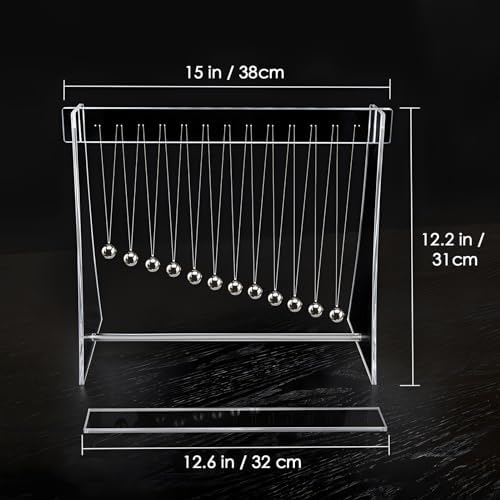 mwater Pendulum Wave,Mach Wave:Desktop Decoration for Home, Office, Etc (White)