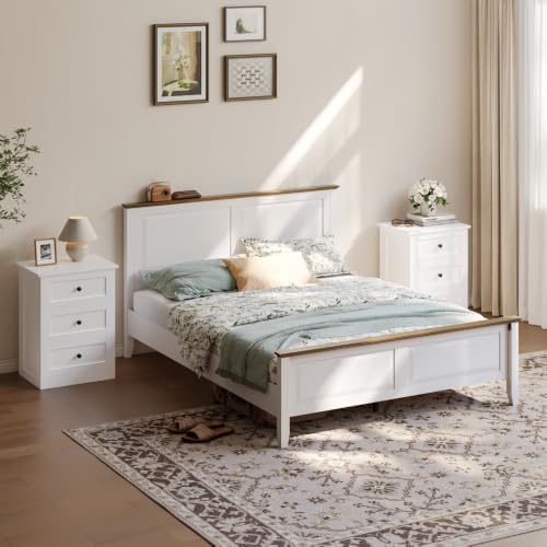 wanan Nightstands Set of 2 with Hidden Drawer, White