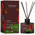 Soul & Scents Reed Diffuser Set – Coffee | 7.43 oz Refillable Scented Oil with 6 Fiber Sticks | Long-Lasting Home Fragrance & Air Freshener for Bedroom, Bathroom, Office | Gift & Décor Piece