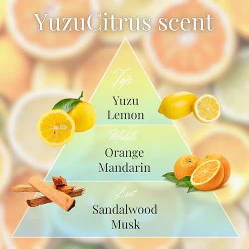 Yuzu Citrus Luxury Japanese Incense Sticks 60sticks Lemon Orange Mndarin Musk Coreless Low Smoke Natural Charcoal Free Non Toxic Aromatherapy Meditation Calming Stress Relief Relaxation Yoga TOMORI