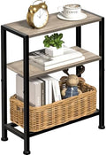 Narrow Side Table, 2-Tier Small End Table, Slim Nightstand