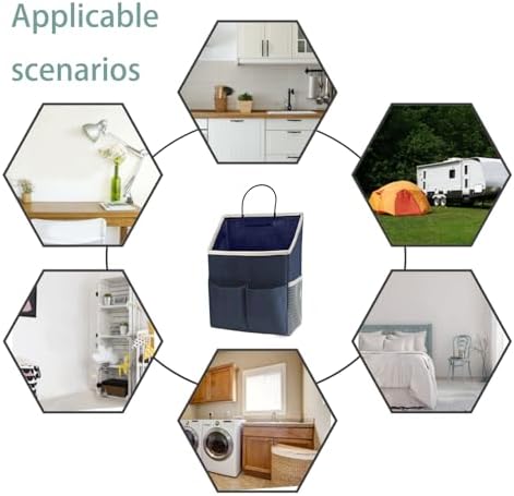 2Pcs Wall Hanging Storage Baskets with Pockets for Home & RV