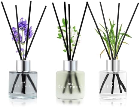 3 Pack Fragrance Reed Diffuser, Lavender Jasmine Lemongrass, 50ML