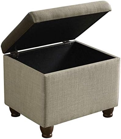 Spatial Order 22" Medium Rectangular Storage Ottoman - Tan
