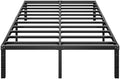 HLIPHA Metal Platform Bed Frame 14 Inch Tall,No Box Spring Needed,King Size Bed with Heavy Duty Strong Support Slats,Easy to Assemble,Black