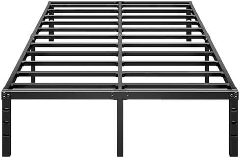 HLIPHA Metal Platform Bed Frame 14 Inch Tall,No Box Spring Needed,King Size Bed with Heavy Duty Strong Support Slats,Easy to Assemble,Black