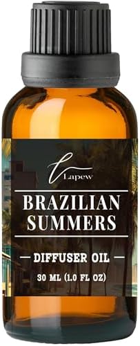 Lapew Brazilian Summers Waterless Diffuser Oil | Brazilian Waves Fragrance Oil for Nebulizer & Cold Air Diffusers | Scented Home Oil | 1.0 fl oz
