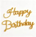 Yellow Happy Birthday Sign Knitted Wire Words Birthday Wall Hanging Decor