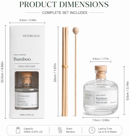Bamboo Reed Diffuser, 3.5 Fl Oz