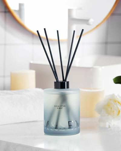 M&SENSE Reed Diffuser, Eucalyptus & Mint, 17 oz Natural Essential Oil