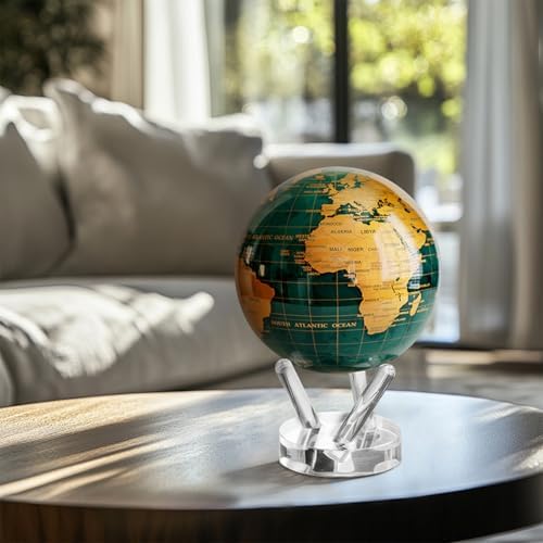 MOVA Self Rotating Globe, Emerald Green and Gold Prestige (8.5")