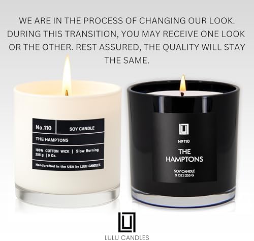 Lulu Candles | The Hamptons - Fresh Citrus & Ocean Mist | Luxury Scented Soy Jar Candle | Hand Poured in The USA | Highly Scented & Long Lasting (9 Oz.)