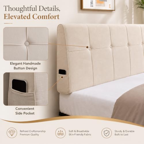 King Headboard with Adjustable Height
