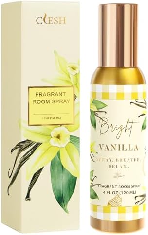 Room Spray, Bright Vanilla, 4 fl oz, Air Freshener for Home, Bathroom