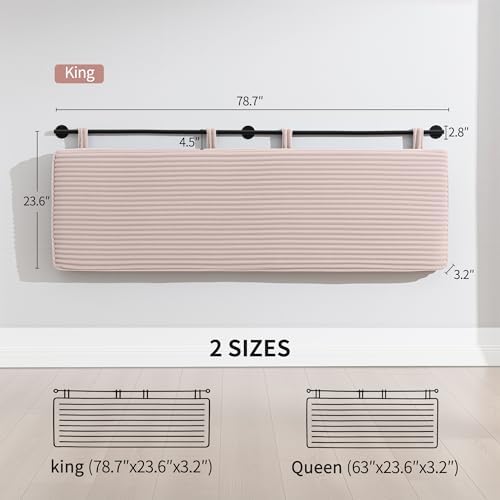 UEV King Headboard Only, Wall Mounted Hanging Upholstered Bed Head Board