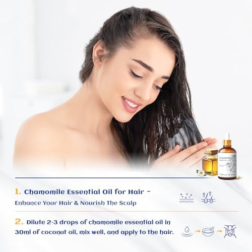 HIQILI Chamomile Essential Oil for Diffuser, Skin & Soap