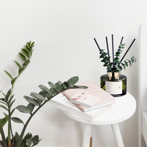 Airkeep Reed Diffuser Set with 6.76 fl oz Clean Linen Scent Essential Oils and 3 Leaves & 8 Diffuser Sticks,Bathroom Shelf Decor & Air Freshener, House Bedroom Office Decor & Gifts